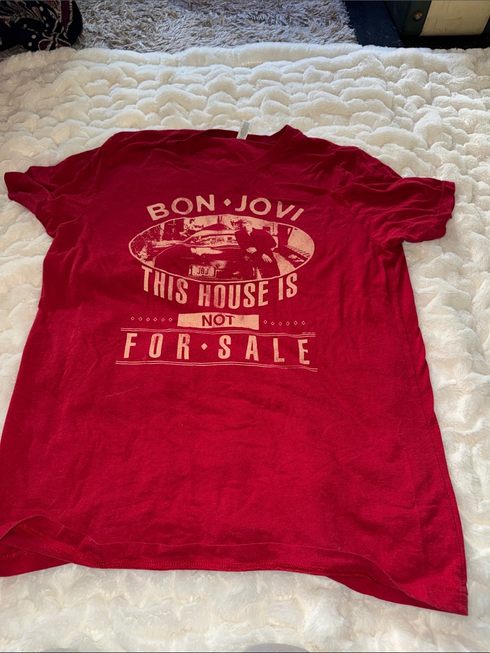 Bon Jovi Red "This House Is Not For Sale" Graphic Tee